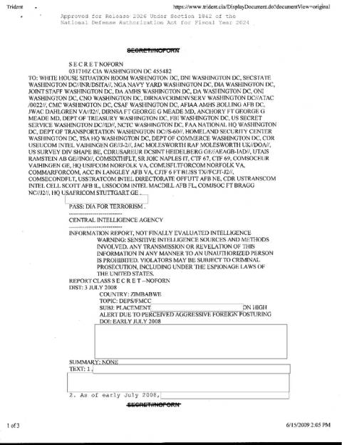 First page of the official copy