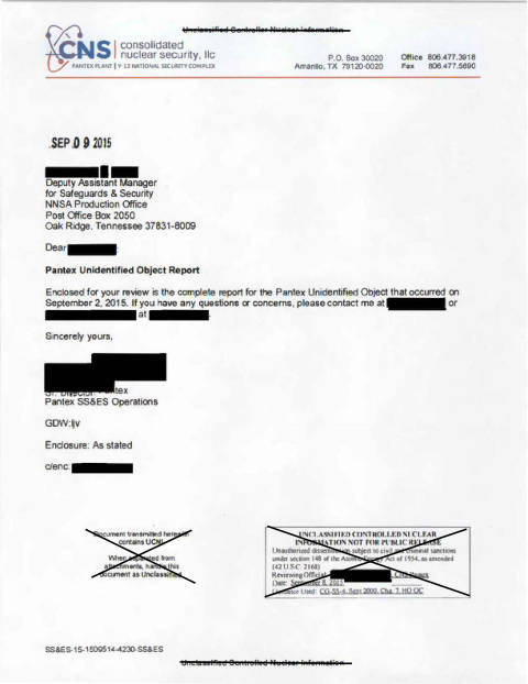 First page of DOE-UAP-D005