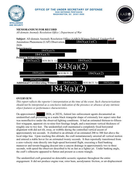 First page of DOW-UAP-D176