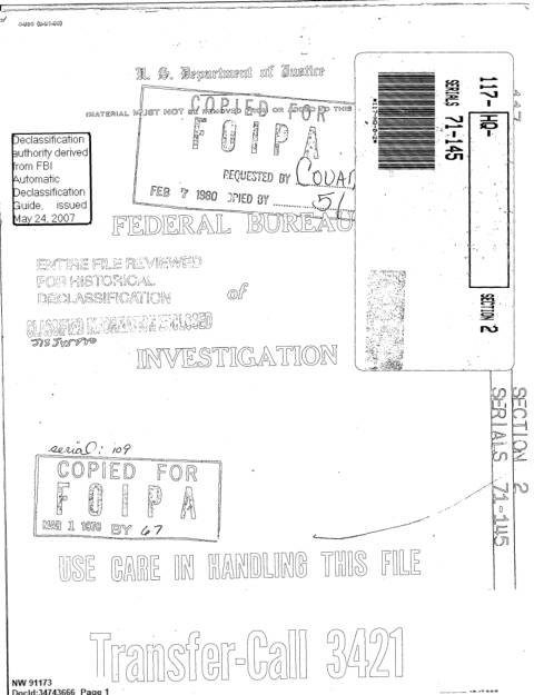 First page of the official copy