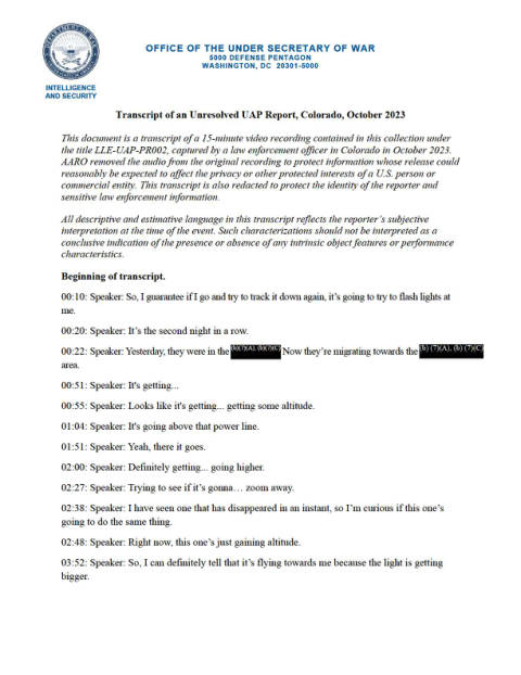 First page of the official copy