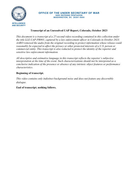 First page of the official copy