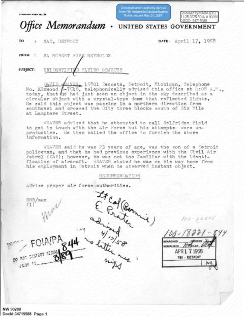 First page of the official copy
